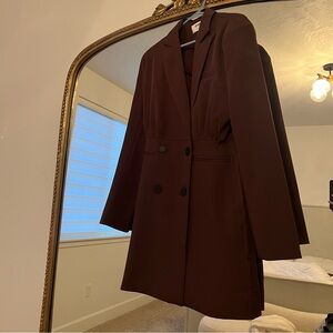 Brown Tall blazer dress